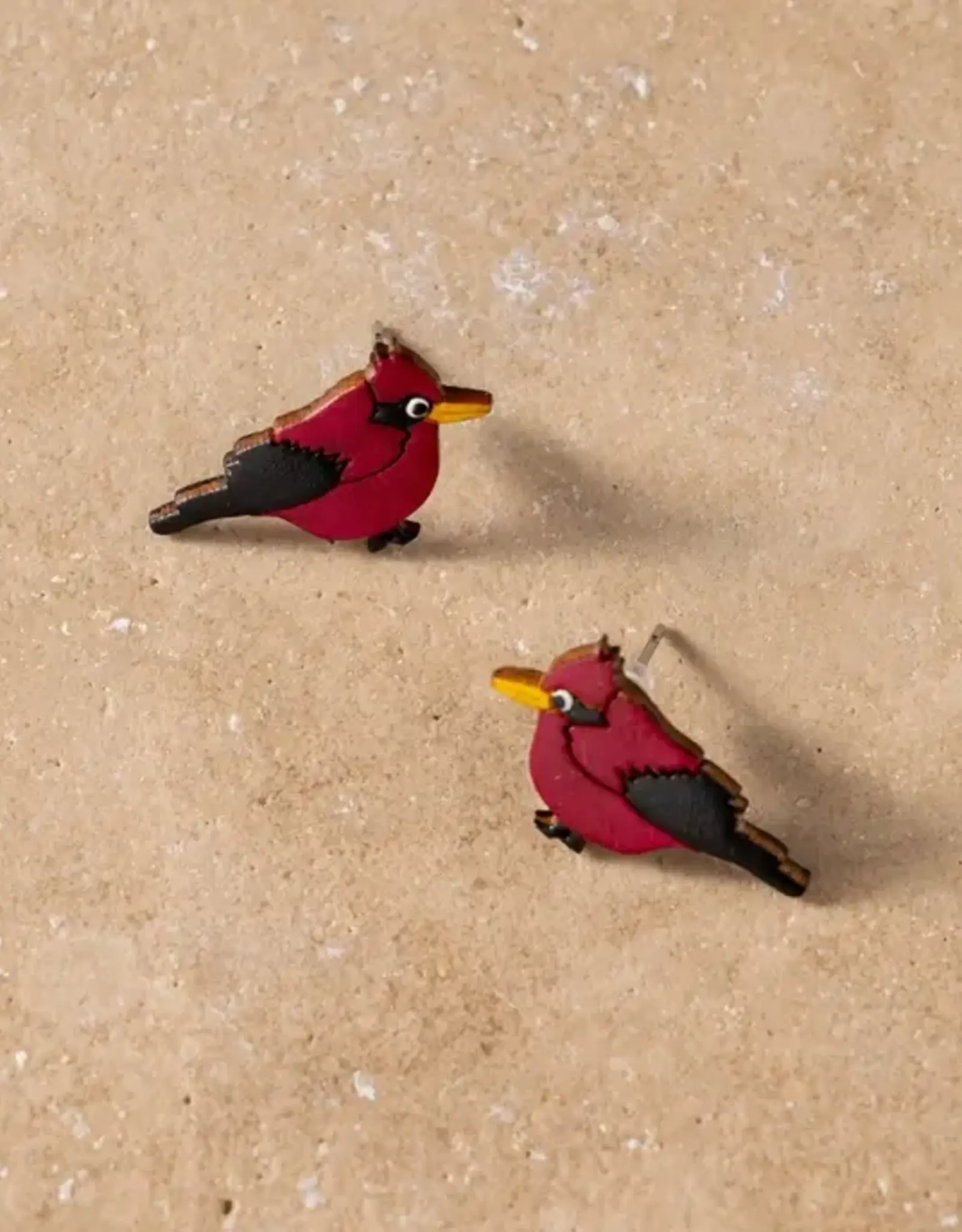 Ten Thousand Villages Carmesi Cardinal Gourd Earrings