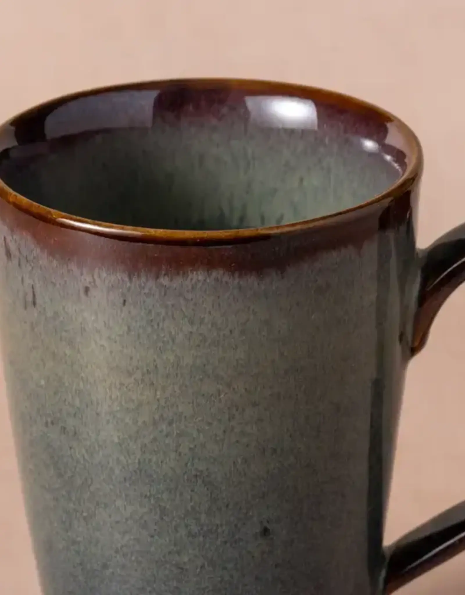 Ten Thousand Villages Mekong Tall Drip Glaze Mug