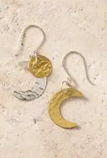 Ten Thousand Villages Nova Moons Mixed Metal Earrings