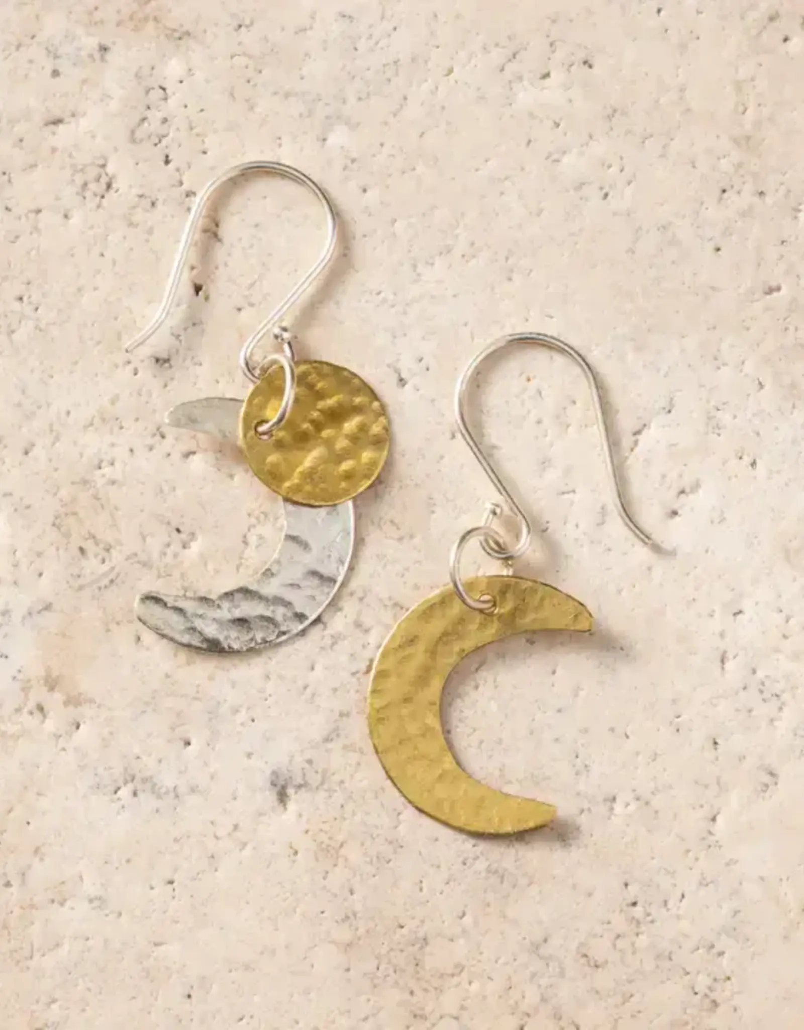 Ten Thousand Villages Nova Moons Mixed Metal Earrings