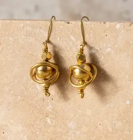 Ten Thousand Villages Atma Brass Globe Earrings Ten Thousand Villages Atma Brass Globe Earrings