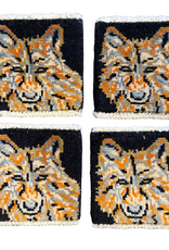 Bunyaad Pakistan Wolf Mug Rug Black