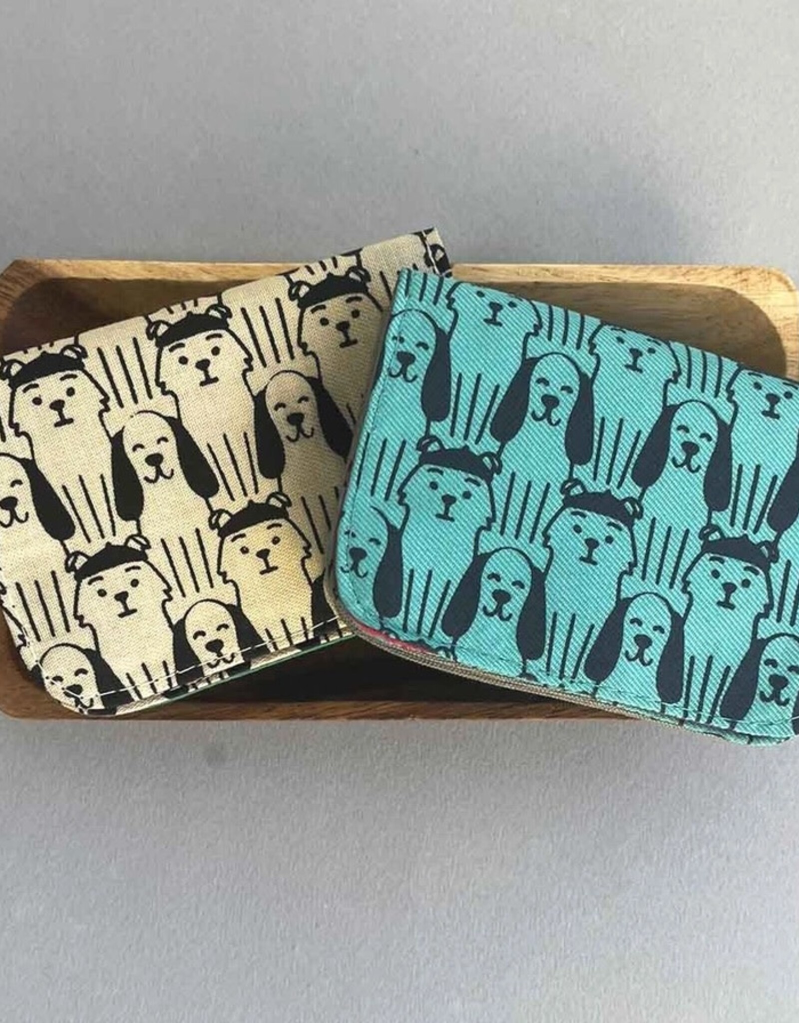 Malia Designs Canvas Card Holder - Mini Wallet - Dog Prints (Assorted)