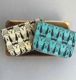 Malia Designs Canvas Card Holder - Mini Wallet - Dog Prints (Assorted)