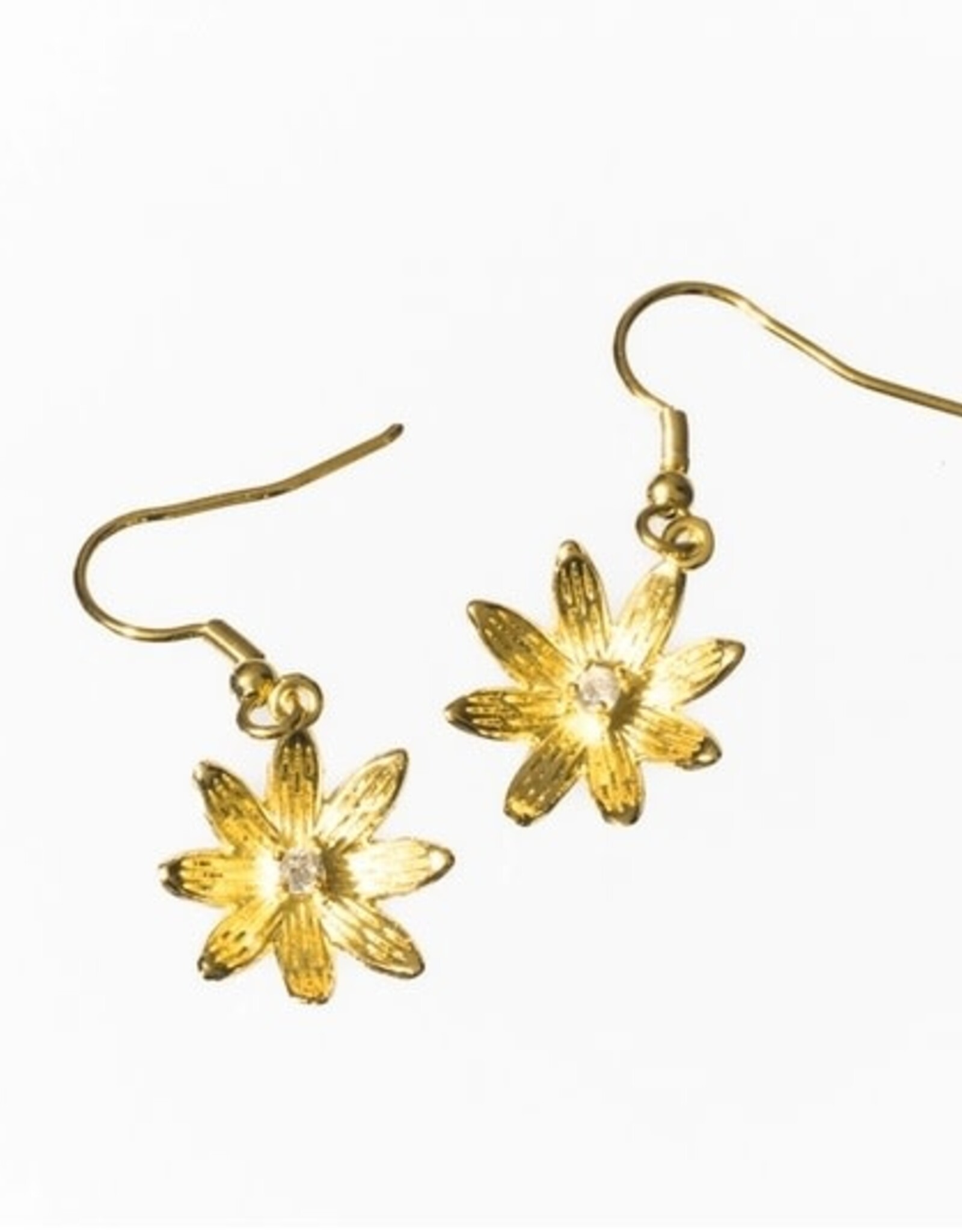 Ethical Global Dahlia Stone Earrings - 14K Plated