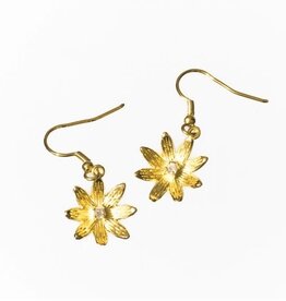 Ethical Global Dahlia Stone Earrings - 14K Plated