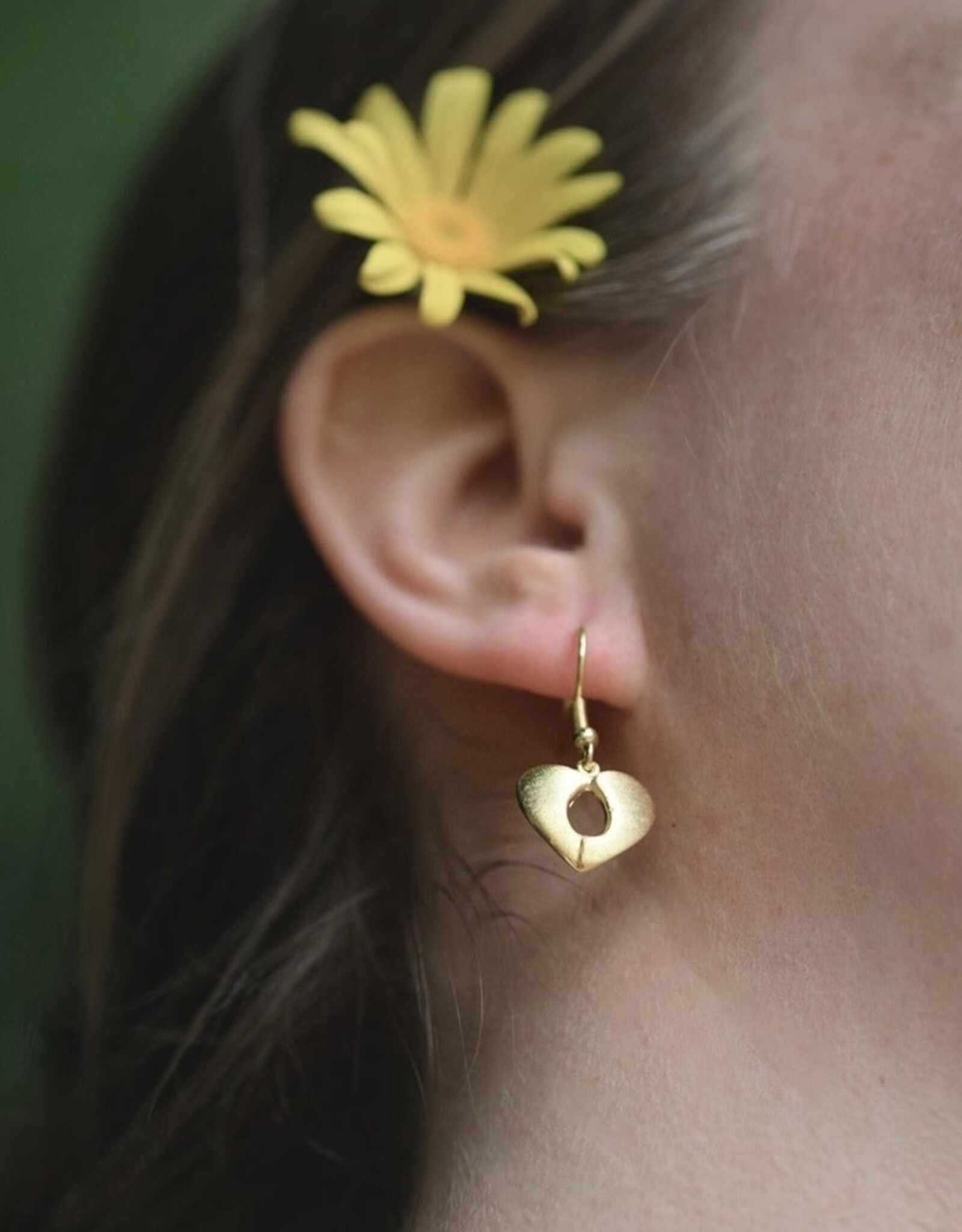 Ethical Global Windowed Heart Earrings - 14K Plated