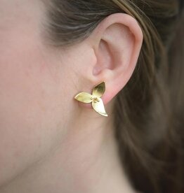 Ethical Global Lily Petal Earrings - 14K Plated