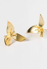 Ethical Global Lily Petal Earrings - 14K Plated