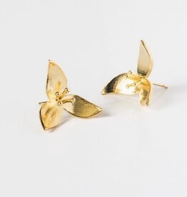 Ethical Global Lily Petal Earrings - 14K Plated