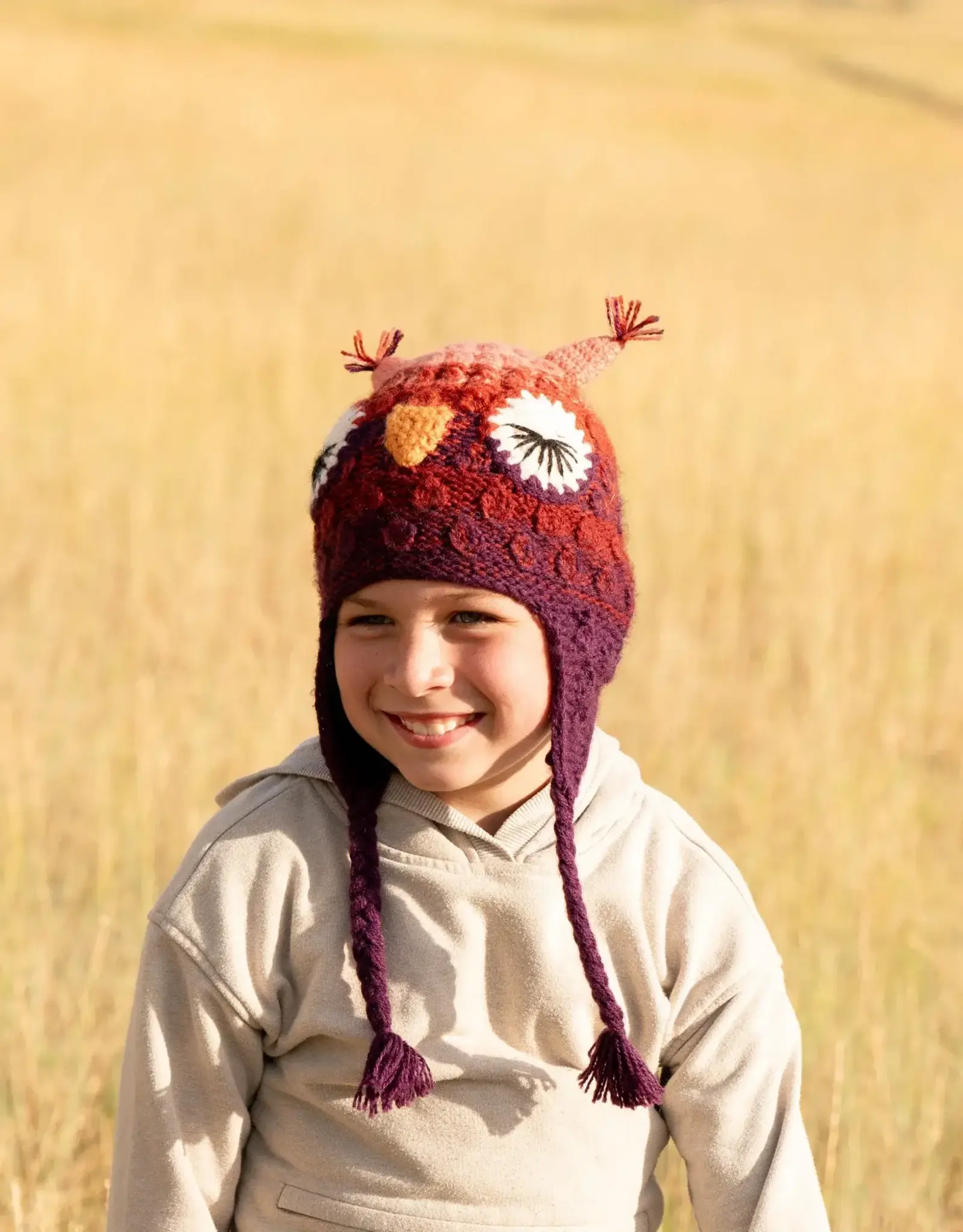 Andes Gifts Kids Animal Hat (Lady Owl)
