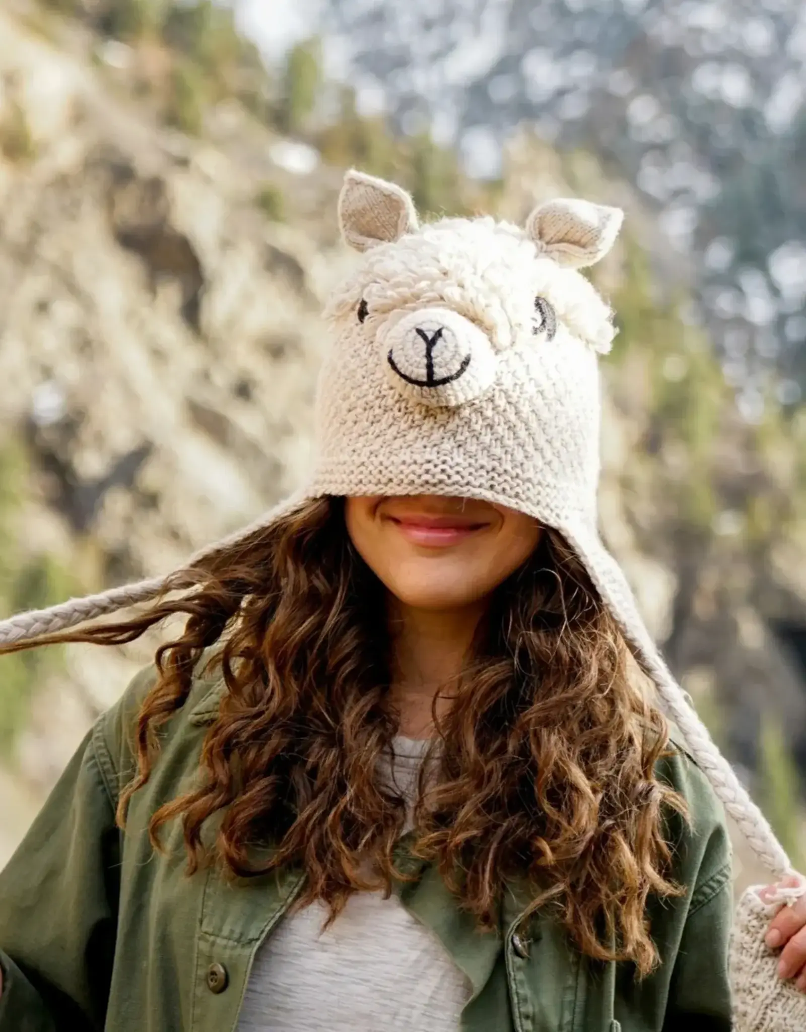 Andes Gifts Adult Animal Hat (Alpaca)