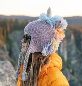 Andes Gifts Adult Animal Hat (Pastel Unicorn)