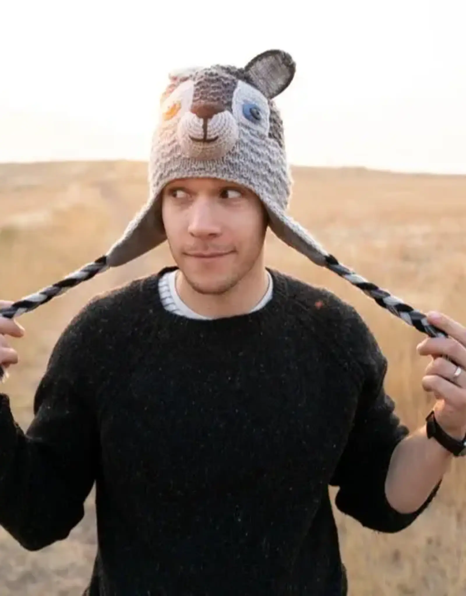 Andes Gifts Adult Animal Hat (Wolf)