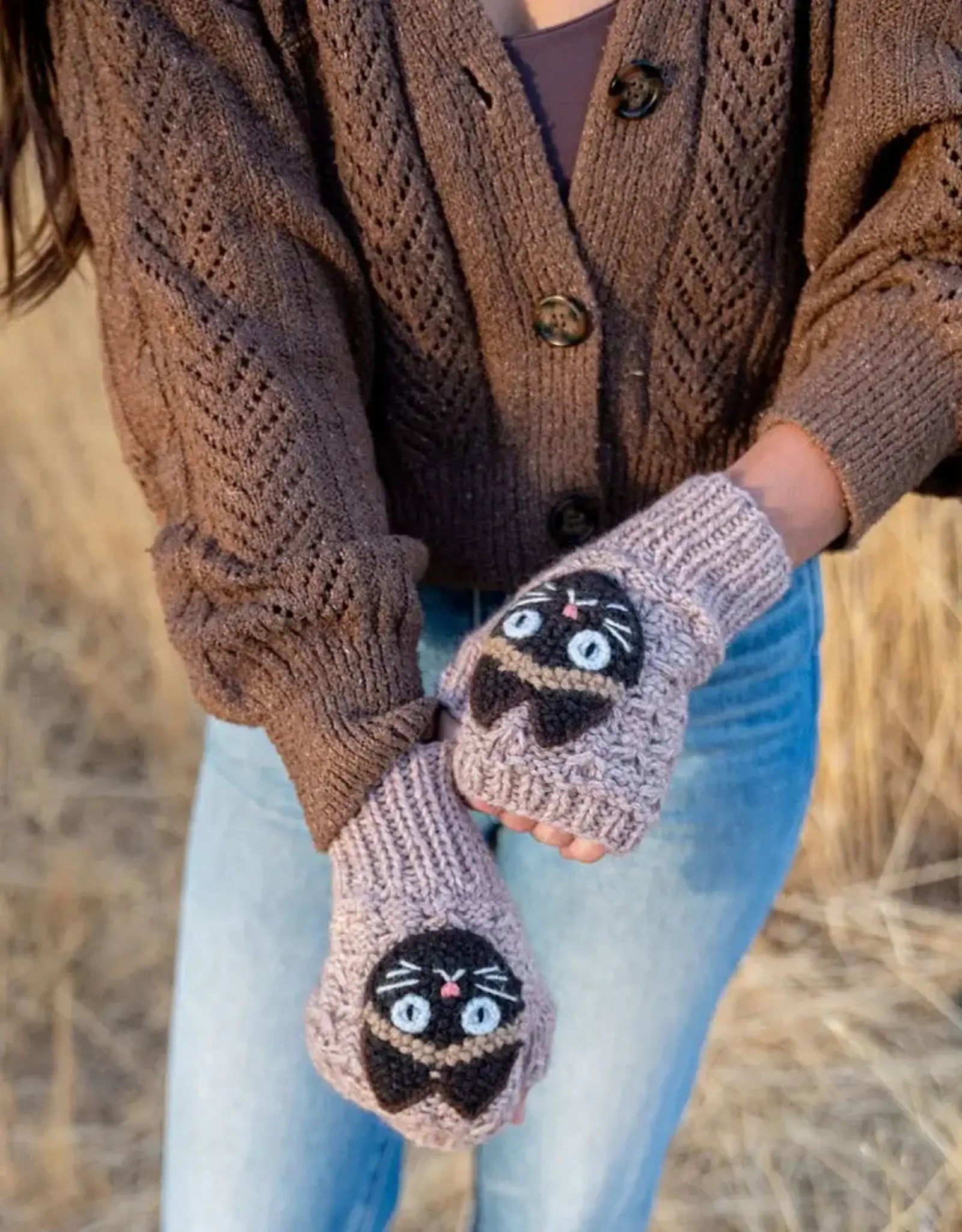 Andes Gifts Animal Wrist Warmer (Cat)