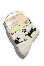 Conscious Step Kids Socks that Save Cats (Beige Cats)