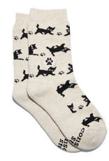 Conscious Step Kids Socks that Save Cats (Beige Cats)
