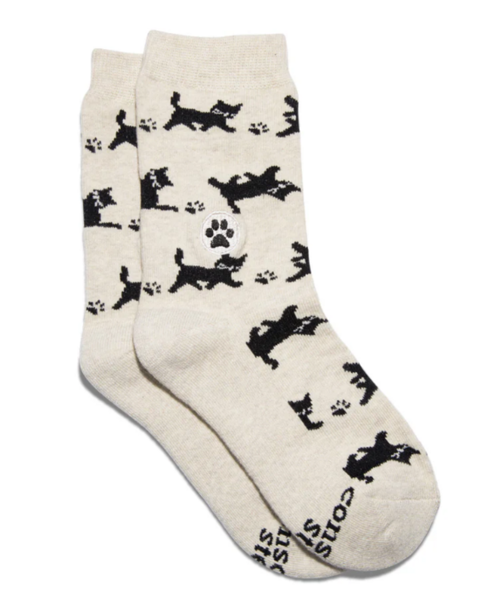 Conscious Step Kids Socks that Save Cats (Beige Cats)