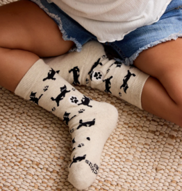 Conscious Step Kids Socks that Save Cats (Beige Cats)