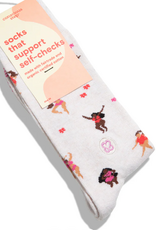 Conscious Step Socks that Support Self-Checks (Beige Women)