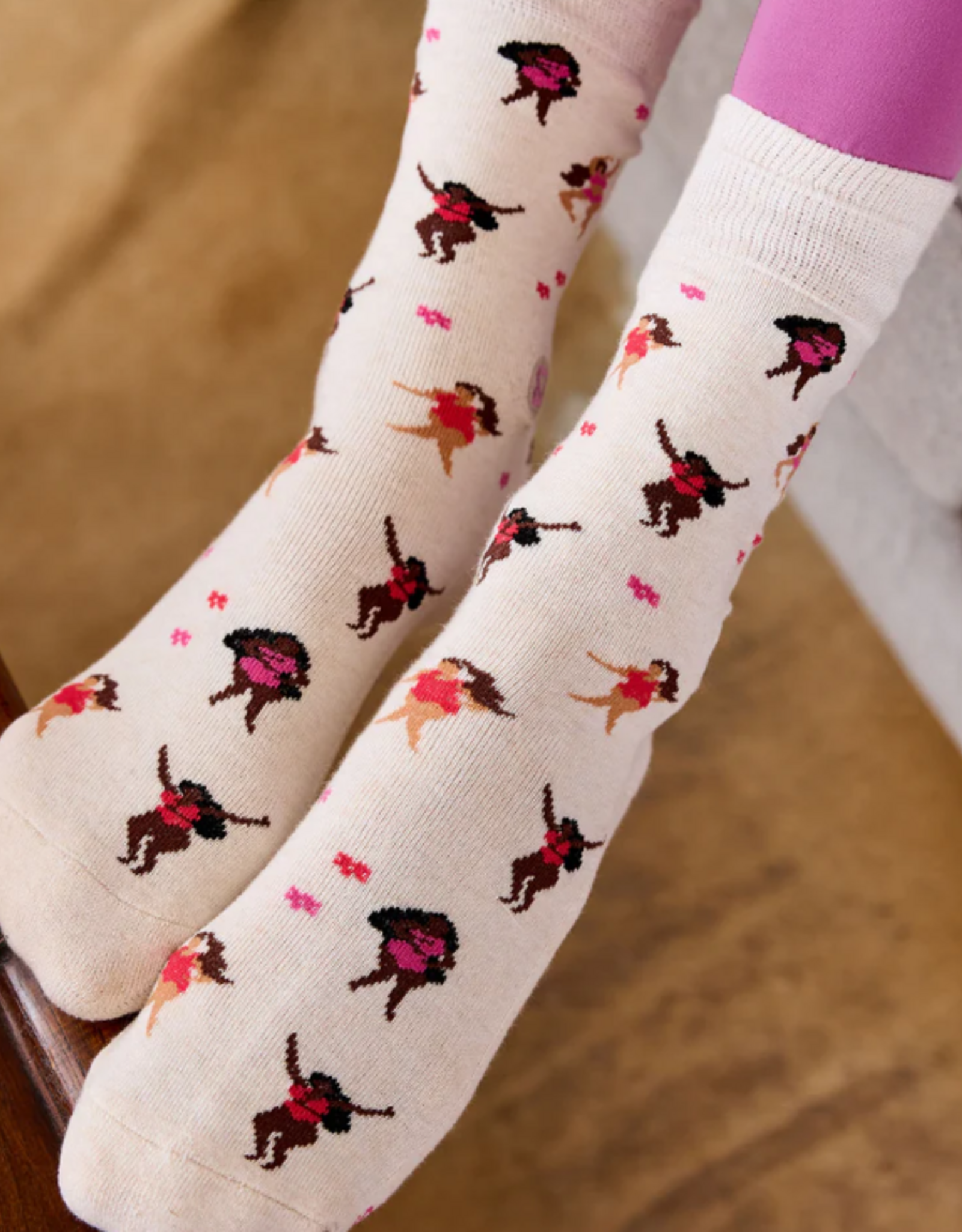 Conscious Step Socks that Support Self-Checks (Beige Women)