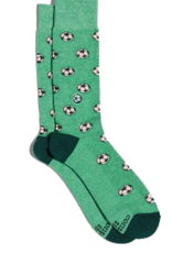 Conscious Step Socks that Support Youth Sports (Green Soccer Balls)