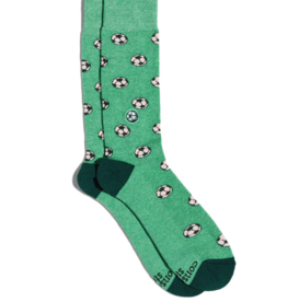 Conscious Step Socks that Support Youth Sports (Green Soccer Balls)