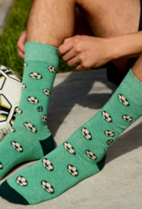 Conscious Step Socks that Support Youth Sports (Green Soccer Balls)