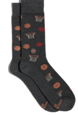 Conscious Step Socks that Support Youth Sports (Gray Basketballs)