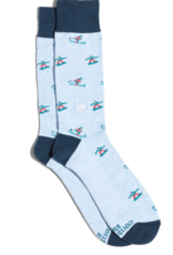 Conscious Step Socks that Support Youth Sports (Blue Skiers & Snowboarders)