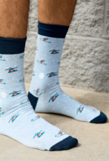 Conscious Step Socks that Support Youth Sports (Blue Skiers & Snowboarders)