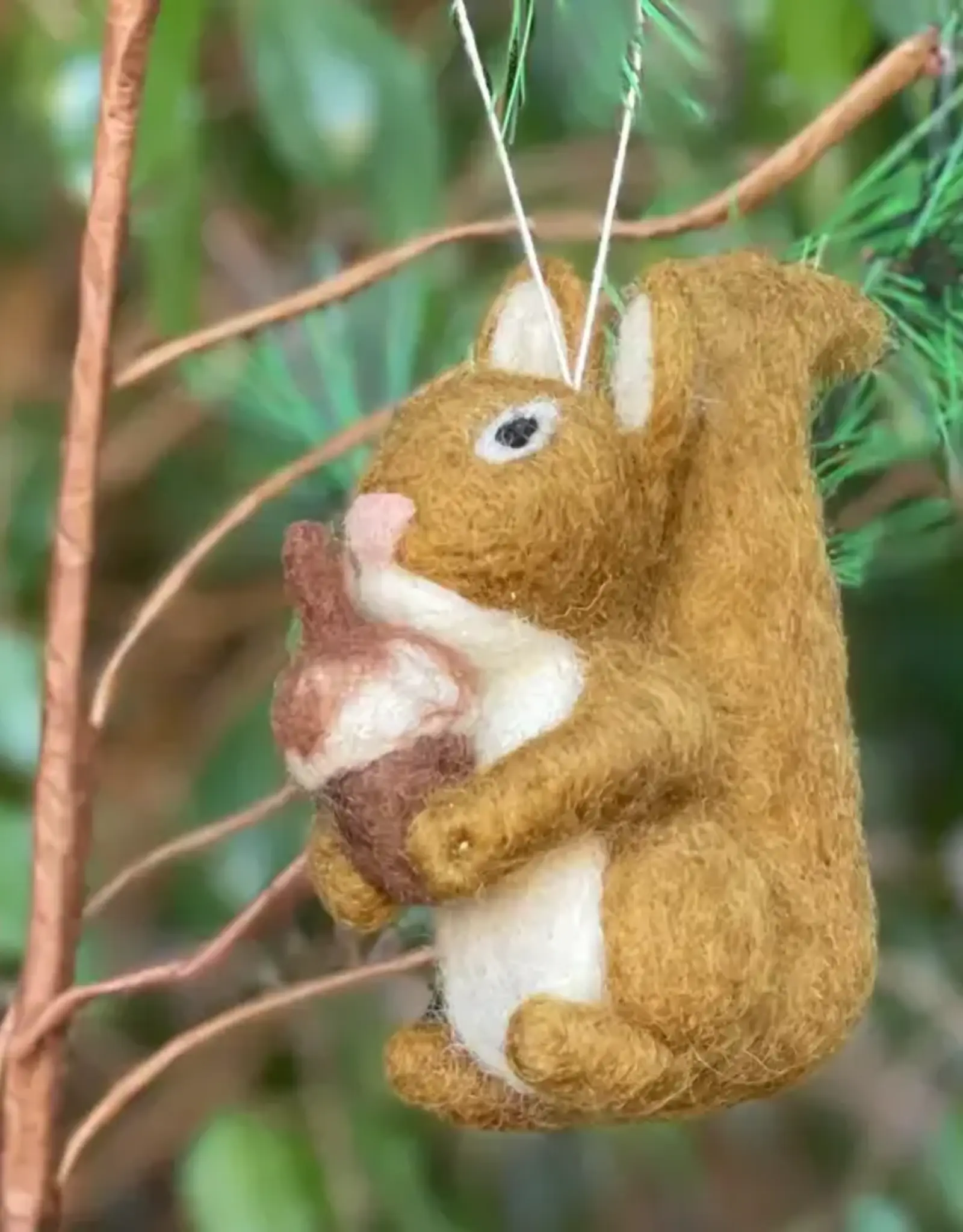 Women of the Cloud Forest Red Squirrel Felt Ornament