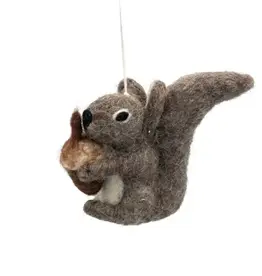 Women of the Cloud Forest Gray Squirrel Felt Ornament