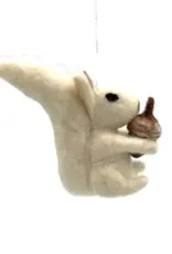 Women of the Cloud Forest White Squirrel Felt Ornament