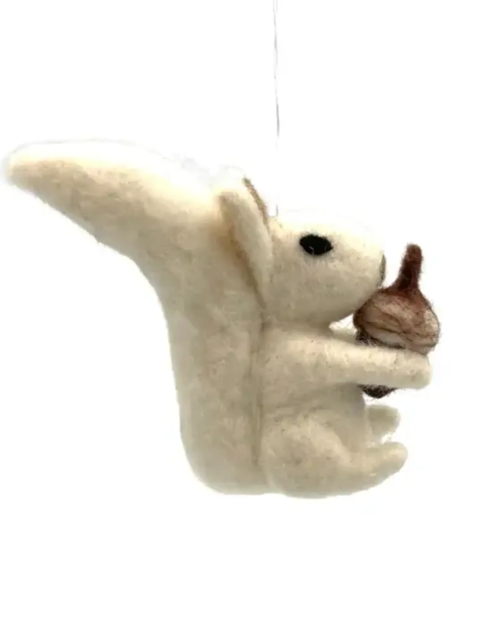 Women of the Cloud Forest White Squirrel Felt Ornament