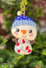 Mr. Ellie Pooh Felt Ornament Snowman