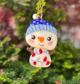 Mr. Ellie Pooh Felt Ornament Snowman