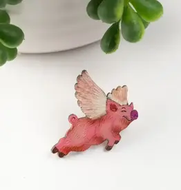 Tulia Artisans Flying Pig Brooch