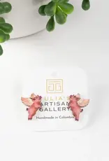 Tulia Artisans Flying Pig Earrings