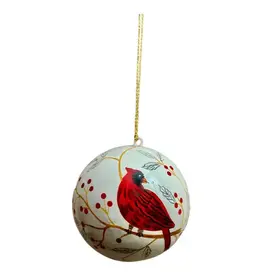 Hopes Unlimited Cardinal Bird Ball Ornament