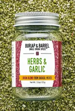 Burlap & Barrel Herbs & Garlic Blend - Single Origin Seasoning Salt Blend