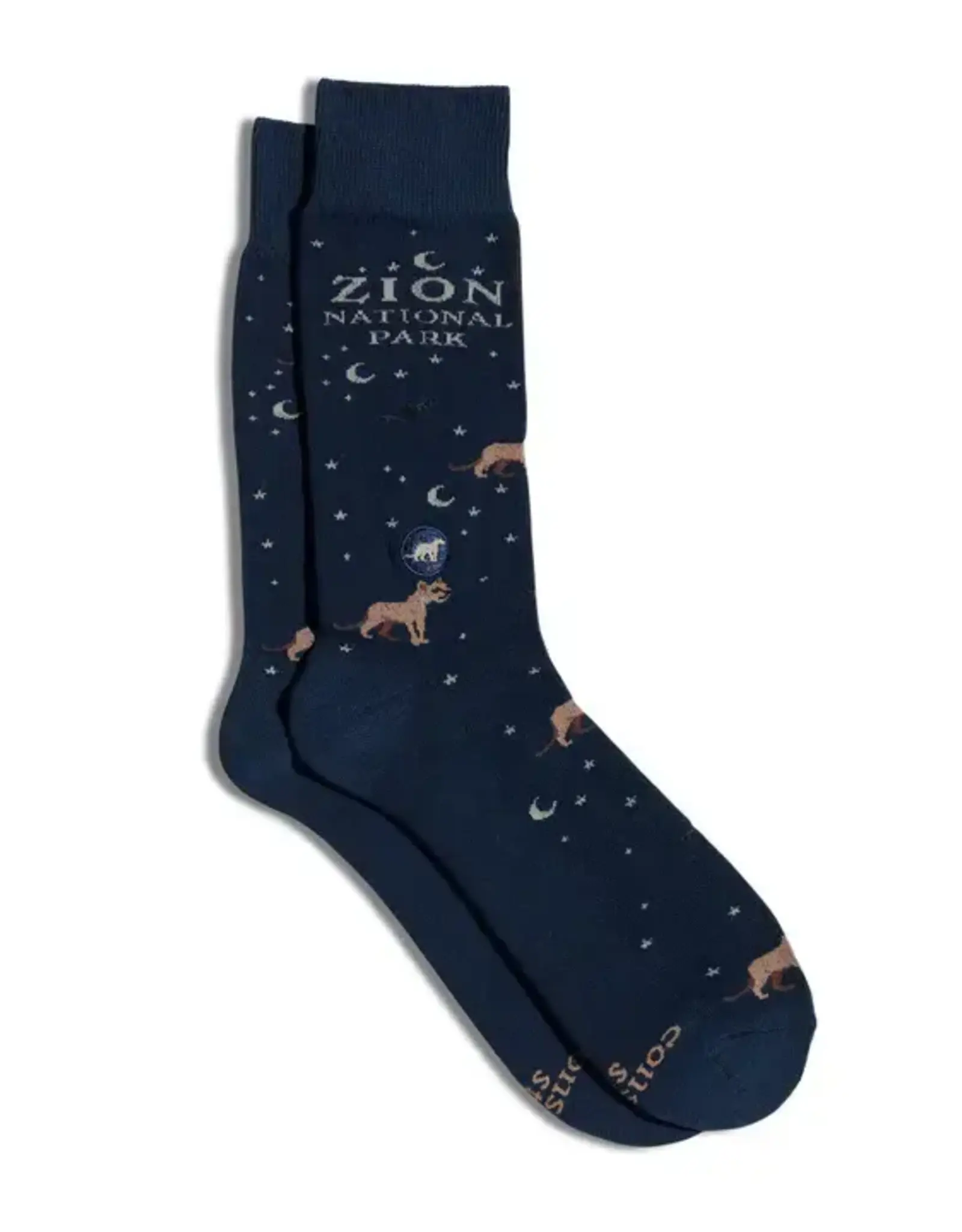 Conscious Step Socks that Protect Wildlife (Navy Lion)