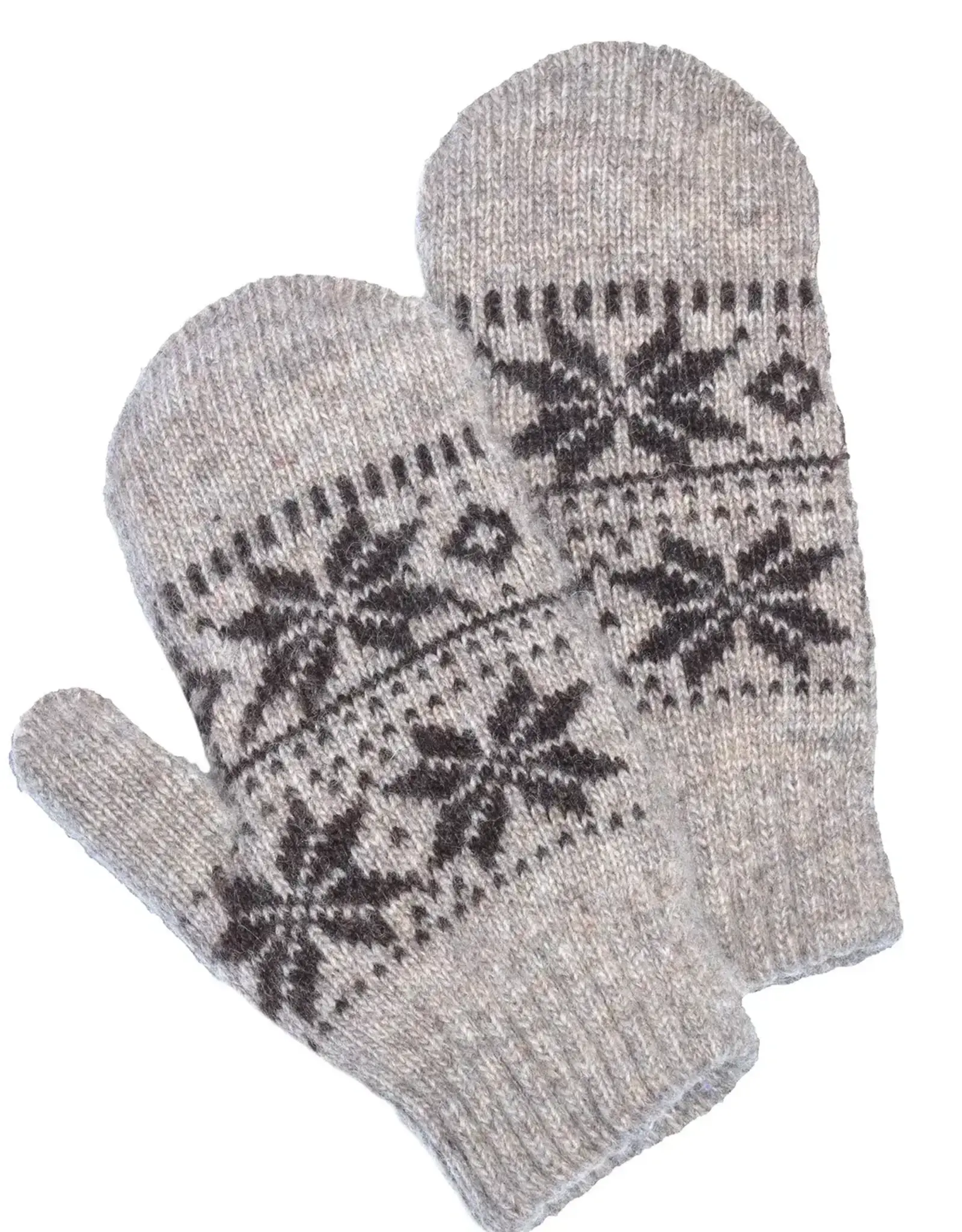 Silk Road Bazaar Mongolian Sheep's Wool Kids Mittens - Oatmeal