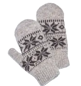 Silk Road Bazaar Mongolian Sheep's Wool Kids Mittens - Oatmeal