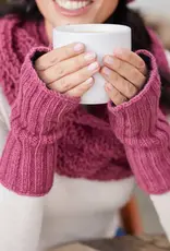 Feelgoodz Denali Drift Wool Knit Half Mittens - Pink