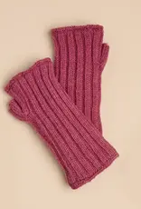 Feelgoodz Denali Drift Wool Knit Half Mittens - Pink