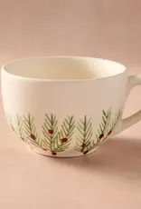 Ten Thousand Villages Sardee Holly Oversized Ceramic Mug