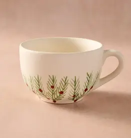 Ten Thousand Villages Sardee Holly Oversized Ceramic Mug