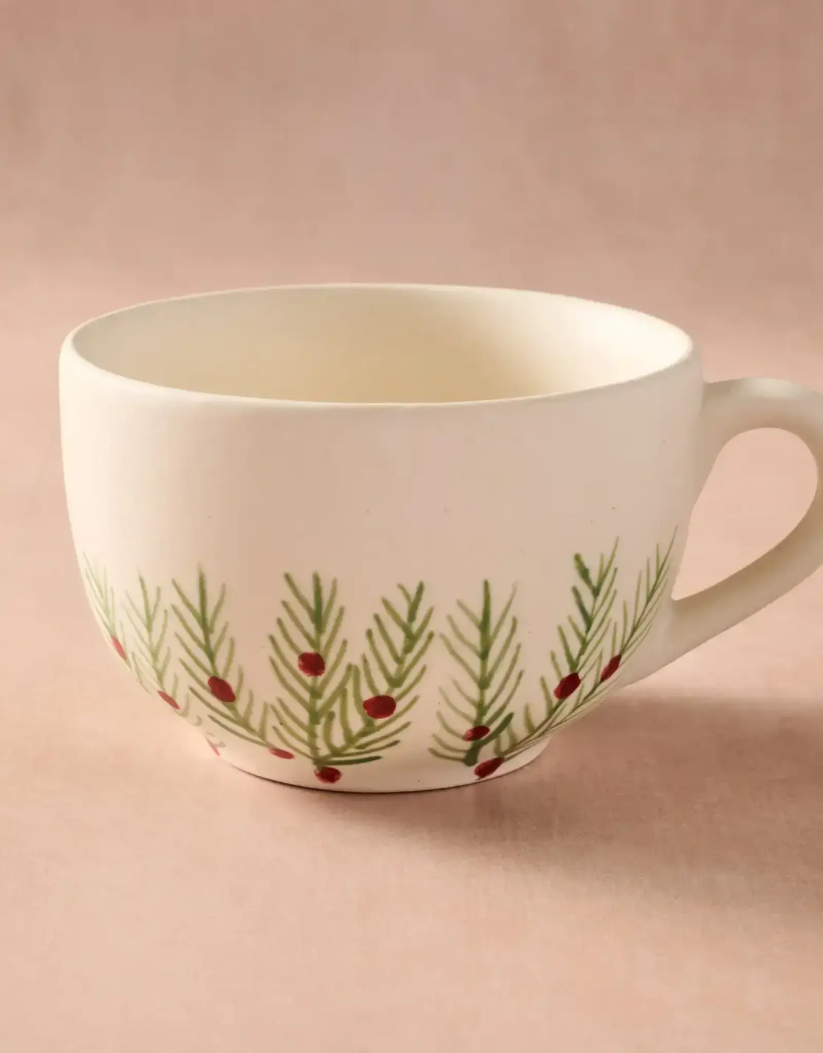 Ten Thousand Villages Sardee Holly Oversized Ceramic Mug