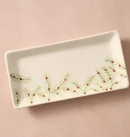 Ten Thousand Villages Sardee Holly Ceramic Serving Dish